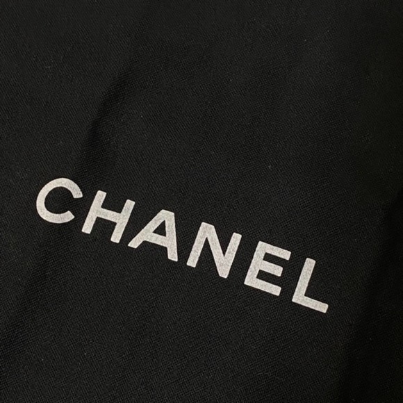 CHANEL Purse Black White Logo cross-body DUST BAG Sleeper 12.75" 8" - Picture 2 of 7